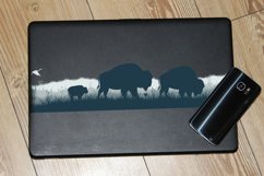seamless vector prairie with bisons, heron and prairie dog Product Image 3