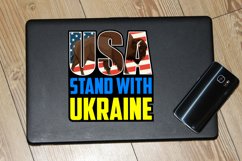 t-shirt design &quot;USA stand with Ukraine&quot; with buffalo bison Product Image 3