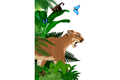 Jungle Animals Corner &amp; Border Clipart Bundle Product Image 10