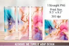 Alcohol ink Tumbler Design Sublimation. 20 oz, PNG. Product Image 2