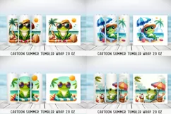 Summer cartoon Tumbler Wrap|PNG, 20 oz. Product Image 1