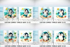 Summer cartoon Tumbler Wrap|PNG, 20 oz. Product Image 1