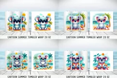 Summer cartoon Tumbler Wrap|PNG, 20 oz. Product Image 1