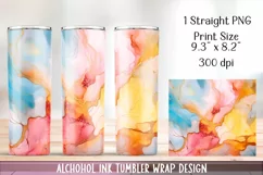 Alcohol ink Tumbler Design Sublimation. 20 oz, PNG. Product Image 3