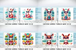 Summer cartoon Tumbler Wrap|PNG, 20 oz. Product Image 1
