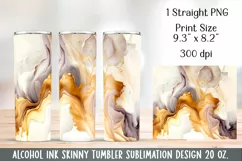 Alcohol ink Tumbler Design Sublimation. 20 oz, PNG. Product Image 5