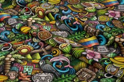 COLOMBIA Seamless Pattern | Doodle Vector Tile Background Product Image 2