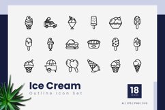 Ice Cream Outline Icons Product Image 1