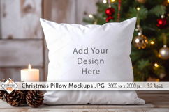 Christmas Pillow Mockup Photo JPG | Background Product Image 1
