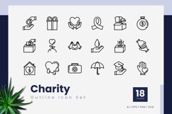 Charity Outline Icons Product Image 1