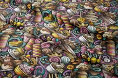 SWEET FOOD Seamless Pattern | Doodle Vector Background Product Image 2