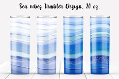 Sea vibes Tumbler Wraps Sublimation. 20 oz, PNG. Product Image 1