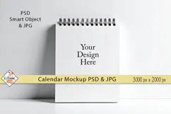 Mockup Spiral Calendar | PSD Smart Object Product Image 1
