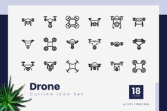 Drone Outline Icons Product Image 1