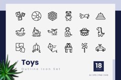 Toys Outline Icons Product Image 1
