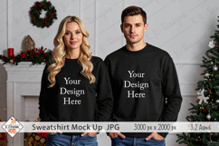 Christmas Man &amp; Ladies Sweatshirt mock up jpg Product Image 1