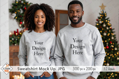 Christmas Man &amp; Ladies Sweatshirt mock up jpg Product Image 1