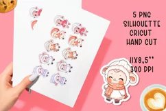Cute Kawaii sheep printable stickers. PNG, JPG. Product Image 2