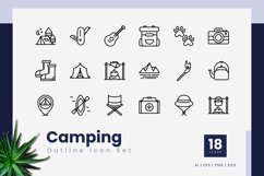Camping Outline Icon Set Product Image 1