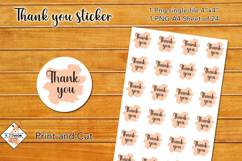 Thank you stickers &amp; Sheet | Print and Cut Product Image 1