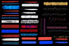 4th of July Patriotic Brush Strokes. Sublimation, PNG. Product Image 2