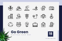 Go Green Outline Icon Set Product Image 1