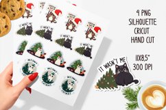 Funny cat celebrates Christmas.Stickers and Sublimation PNG. Product Image 3