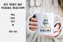 The stars are shining brightly quote SVG file, PNG, EPS. Product Image 1