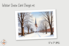 Snow Scene Card Design #2 | Printables Product Image 1