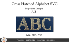 Cross Hatched Alphabet Foil Quill | Single Line Designs Product Image 1