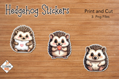 Hedgehog Stickers | Print and Cut Product Image 1