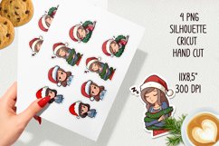 Morning after Christmas stickers and Sublimation PNG. Product Image 3