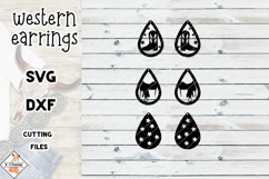 Western Earrings SVG Product Image 1