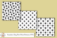 Seamless Dog Paw Print Patterns SVG Product Image 2