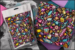 Candies Cartoon Seamless Pattern | Doodle Background Product Image 1