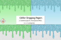 Glitter Dripping Papers #2| Digital Papers Product Image 1