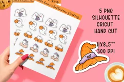 Cute Kawaii Halloween printable stickers. PNG, JPG. Product Image 2