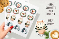 Funny cat celebrates Christmas.Stickers and Sublimation PNG. Product Image 3
