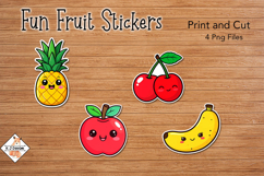 Fun Fruit Stickers | Print and Cut Product Image 1