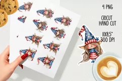 Patriotic elf cricut printable stickers. PNG, JPG Product Image 2