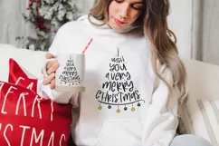 Merry Christmas greeting quote SVG file, PNG, EPS. Product Image 3