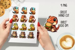Funny dragon printable stickers. PNG, JPG. Product Image 2