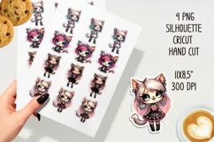 Rock star pussy cat stickers. PNG, JPG. Product Image 2