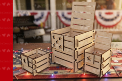 Patriotic USA Box Designs | Plywood Laser Cut Files Product Image 2