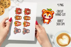Cute pets in funny hoods printable stickers|Kawaii animals. Product Image 2