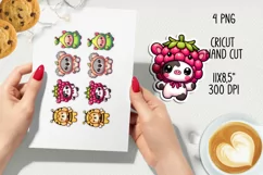 Cute pets in funny hoods printable stickers|Kawaii animals. Product Image 2