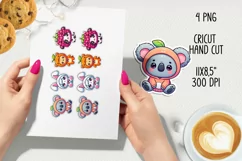 Cute pets in funny hoods printable stickers|Kawaii animals. Product Image 2