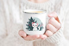 Funny cat celebrates Christmas.Stickers and Sublimation PNG. Product Image 5