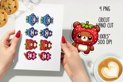 Cute pets in funny hoods printable stickers|Kawaii animals. Product Image 2