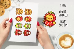 Cute pets in funny hoods printable stickers|Kawaii animals. Product Image 2